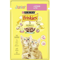 FriskiesJunior(Фріскіс Джуніор).З куркою. Шматочки у підливці. Конс/кот 26х85г
